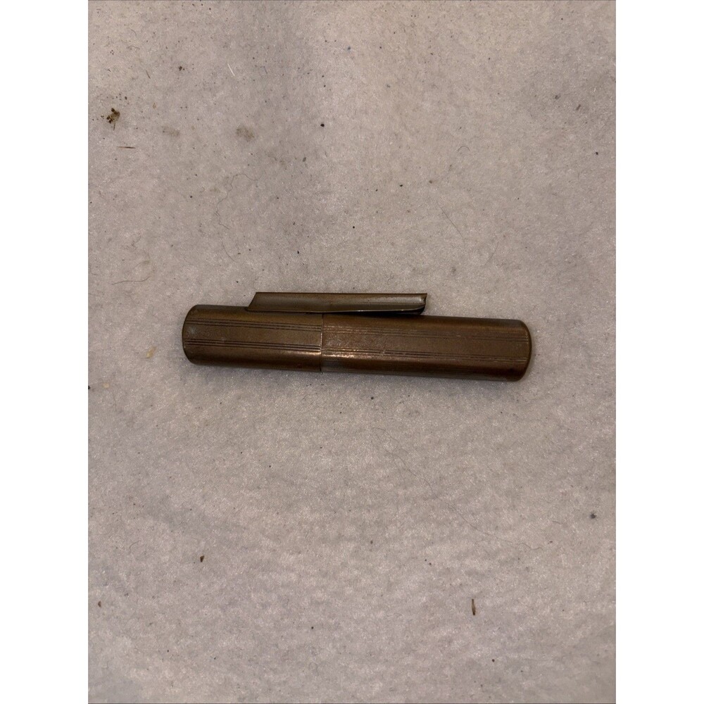 REMCO Permanent Match Block Trench Tube Striker Lighter Vintage USA 1940 Brass